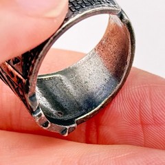 Vintage Royal Flush Poker Sterling Silver Ring Adjustable Size 8.5