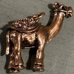 Egyptian Camel Pendant Charm Rhinestone Egypt Desert Vintage *chain Not Included