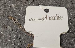 CHARMING CHARLIE Turquoise Bead Gold-tone Starfish Seashell Double Layer Necklac