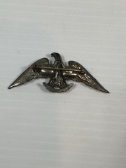 VINTAGE EAGLE METAL HAND CRAFTED BROOCH PIN BACK OUTSTRETCHED WINGS #2
