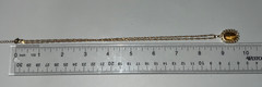 Vtg Gold-tone Double-sided Tiger’s Eye Pendant on Twisted Link Chain Necklace
