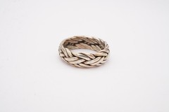 Vintage Mexico Sterling Silver 925 Ring Size 6.25 Braided