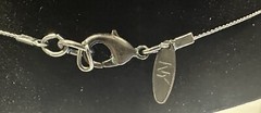 Vintage NY Signed Glass Beaded 38” Necklace – Silver Tone – Cable Chain