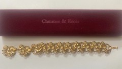 Camrose And Kross Vintage Jackie Kennedy Rams Head Gold And Emerald Bracelet