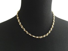 Vintage Jewelry Napier Choker Necklace Tiny Pearl Beads in Gold Tone Links