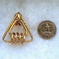 LARGE BOLD Vintage 1970-1990 Solid 14K Yellow Gold Omega Back 3D Earrings 11.8 g