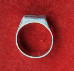 Vintage 1960s sterling silver abalone / mop ring 925 size 8.75 Bahamas