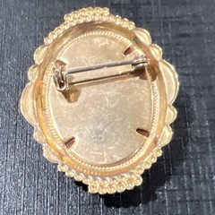 Vintage Cameo Brooch 1.5 In