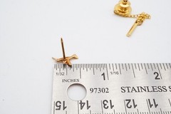 Vintage 14k Rose Gold Hummingbird Pin