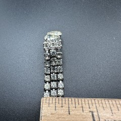 Vintage Rhinestone Earrings Clip Shoulder Duster 3.25″ Long Dangles Chandelier