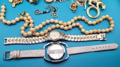 High Quality Vintage Jewelry Lot 17 Pieces Including Silver w Mele Leather Box