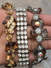 High End All Vintage Rhinestones Crystals Costume Jewelry Lot Signed