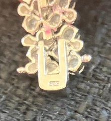 Sterling Silver 925 Clear Rhinestone Tennis Bracelet 7 Inches Of Sparkle!