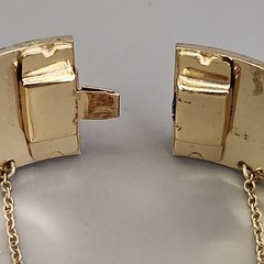 Vintage Whiting & Davis Snake Bangle Bracelet Serpent Brushed Gold Tone 6″