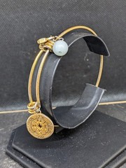 Vintage Compass Adventure Love This Life Charm Bracelet (A-3)
