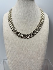 panther link necklace 16.5-20 Inches Long. 5/8 Of An Inch Wide. E4