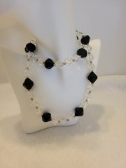 Beaded Necklace Lot of 3 Glass Plastic Faceted Crystal Art Deco Fashion Jewelry
