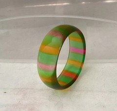 Vintage Jello Fruit Stripes Lucite Bangles 1960s – Best Plastics Book Piece
