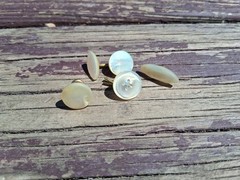 Antique 1900s Mother Of Pearl Cufflink, Stud, & Button Set