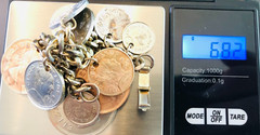 Vintage 15 RARE 1950’s Coin Charm Bracelet South Africa, India, Osterreich, Mex