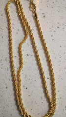 18KT GOLD PLATED ROPE CHAIN 18″ long