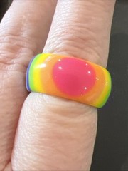 Vintage Lucite Plastic Ring Size 8.5