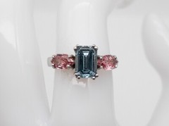 $100,000 FANCY BLUE PINK 3.51ct Natural Diamond HPHT 18k White Gold Wedding Ring