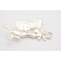 Danecraft Vintage Reindeer Pin Brooch Christmas Gifts NOS Signed 1980s BinAH