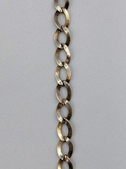 Vintage 925 Sterling Silver Curb Link Chain Bracelet 7.5″ Charm Starter – 3.2g