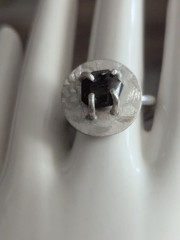 Vintage Silver Modernist Ring 7.5 Freeform Art Sculptural Irregular Handmade