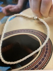 Vintage Twisted Three Strand Faux Pearl Necklace 19”
