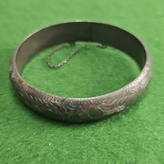 Vintage Sterling Silver Cuff Bracelet 7.5in 19.3g I595
