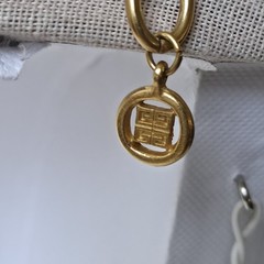 Vintage Givenchy Necklace 1980s Gold Tone Textured Dome