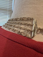 Vintage Multiple Strand 5 Strands Gold Tone Chain 16”-18” Adjustable Necklace