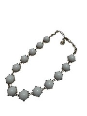 Vintage Gold-Plated Necklace With Large White Bead Accents Adjustable Length