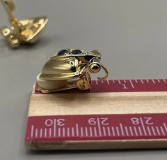 Nolan Miller Pink Venus Women’s Clip On Earrings Gold Plated Crystals