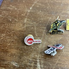 Lot of 8 Vintage Pins Political Sports Eagle Universal And Others