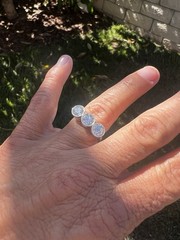 1920’s Antique Deco Old European Cut Diamond Platinum Bezel Milgrain Ring