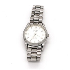 Vintage Wristwatch FLO Quartz Stainless Steel Back Waterproof Y:9205G Japan #A7
