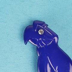 Buch Deichmann Vintage 1960 Denmark Blue Parrot Brooch In Very Good Condition