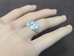 0.52ct Vintage Filigree Platinum Ring Natural Marquise Diamond SI1-H