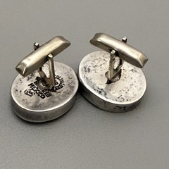 Sterling Silver Tiger Eye Cufflinks Vintage Taxco Mexico BR Men’s 12.4g