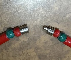 Vtg Flying Colors Christmas Santa Claus Ceramic Necklace Collectible 1980s 20”
