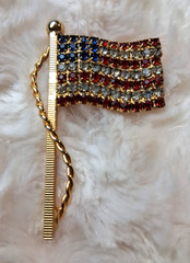 Flag & Others Brooches set of 4