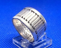 (05) FRM Native American Vintage 925 Sterling Silver Ring 9.63g size 9.25 A.Lee