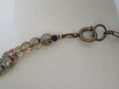 Langani Necklace Glass Beads 5 Rhg 115.4 G / 39-43 Cm