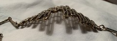 Vtg Celebrity N.Y. Gold Tone Necklace And Clip On Earrings Brutalist Style G C