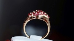 10k yellow gold ring 1.40ct natural, treated ruby size 8 vintage 4.27gr N3724