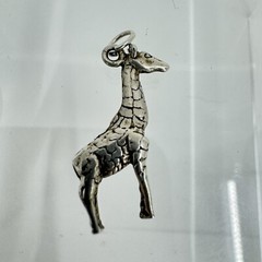 Sterling Silver 3D Giraffe Charm Zoo Africa Pendant Charm 3.4g