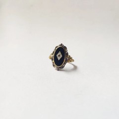 Art Deco Style Victorian handmade Black onyx Wedding Anniversary 925 Silver Ring